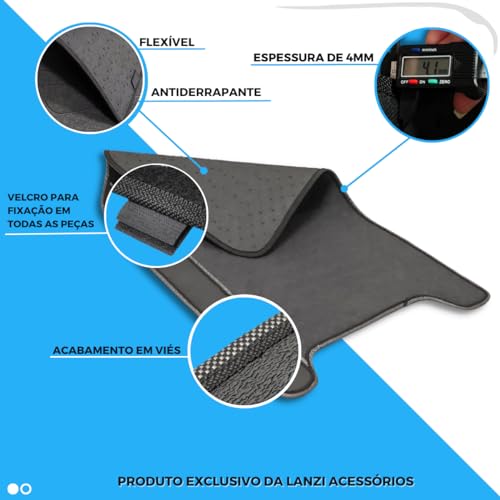 Jogo de Tapetes Automotivos Emborrachados para Novo Palio 2012-2013 - 2014-2015 - 2016-2017 - 2018-2