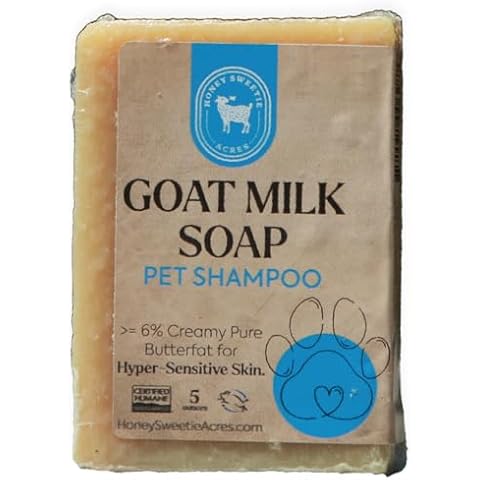 Honey Sweetie Acres 1 Pack All-Natural Organic Pet Shampoo Bar with Fresh Goat Milk - Moisturizing Relief for Dry, Itchy Skin - Leaves A Fresh, Clean Scent - Eliminate Dirty Pet Odor, 5 oz Bar Cover