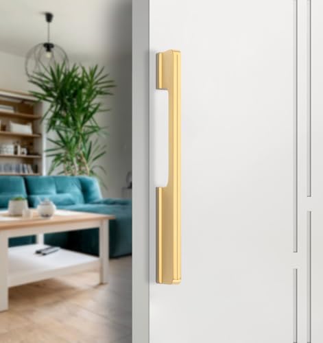 Image of HARMONUS ,Fancy Aluminium Kitchen Cabinet Handle /Pull Handle /Door Handle /Drawer Handle,PVD Gold Finish,Aluminium Alloy, 96 MM (4 Inch), 10 PCS HCPVDGOLDSAC-43-10-96MM