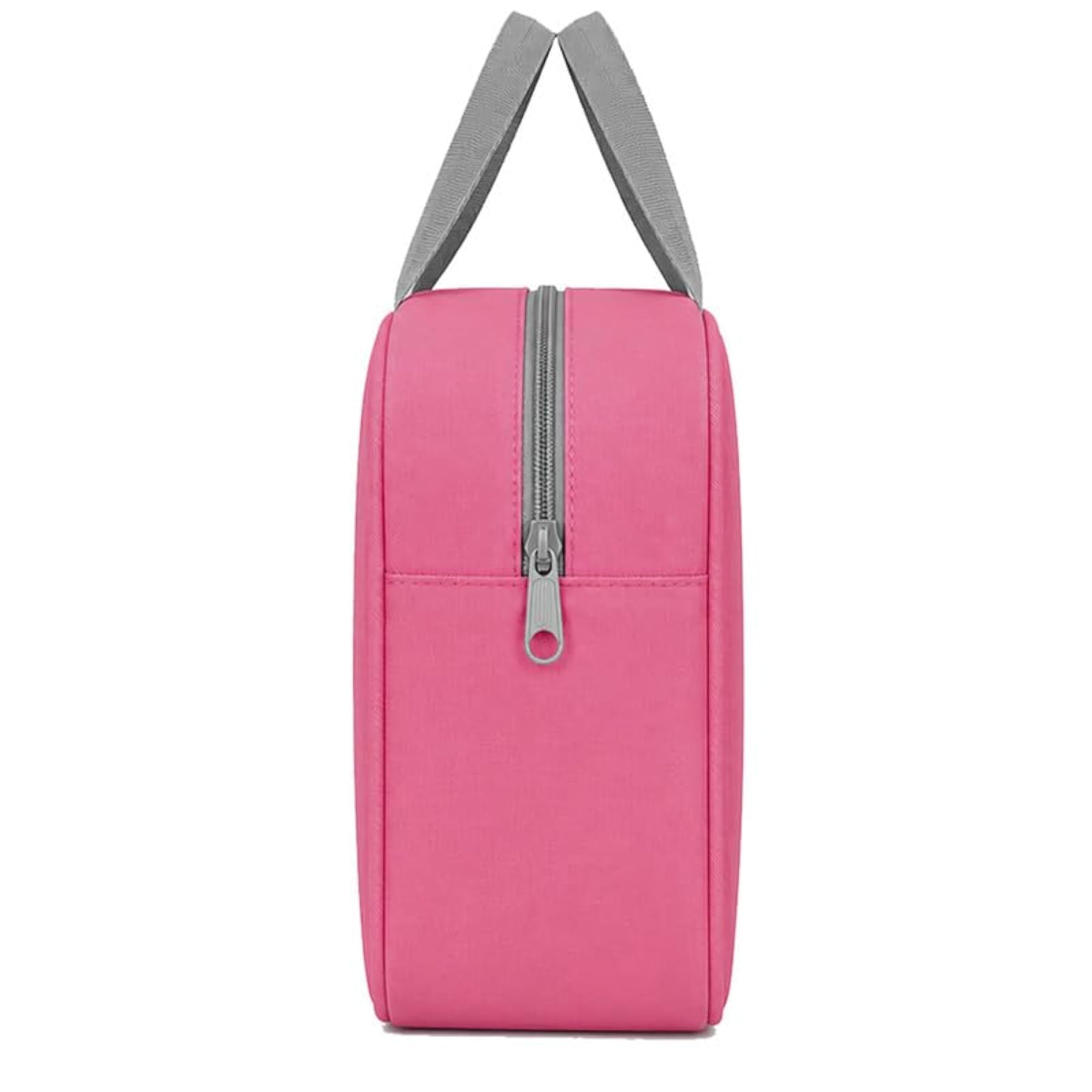 Reusable Portable Lunch Bag with Front Storage Pocket, Zipper Closure