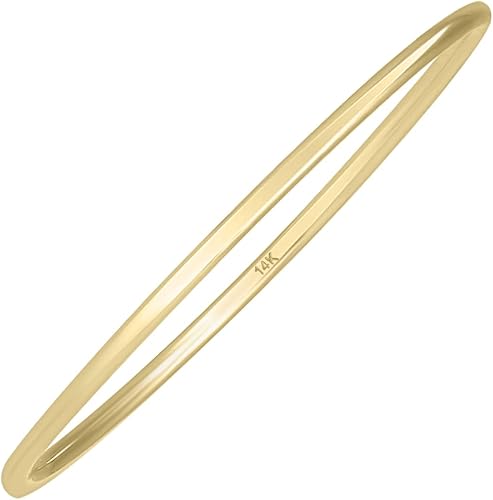 Miniatura 5 de Szul - Anillo delgado apilable de oro amarillo 14K, banda (.75 mm)., oro amarillo, 5.0, WBU58059-5