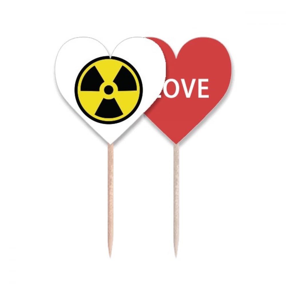 Cure-dents jaune symbole danger radiation pour piquer tapas