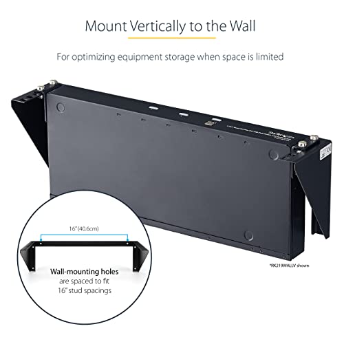 Startech.com 3U Wall Mount Patch Panel Bracket - 19 In - Steel Vertical Patch Panel Mounting Rack For Networking Equipment (Rk319Wallv) #TOP3