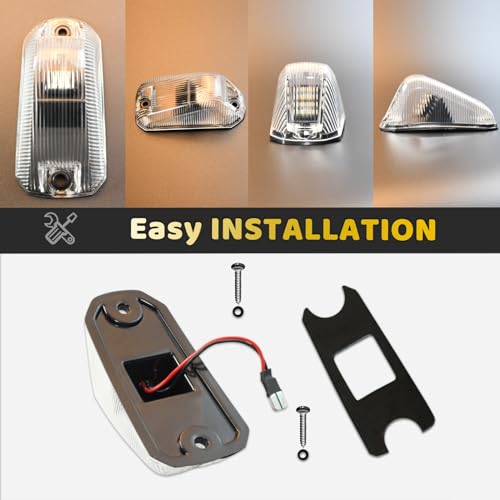 WahMOTOTin LED Cab Roof Lights Amber Top Clearance Marker Lights Fit For 2014-2023 RAM PROMASTER 1500 2500 3500 Van,Waterproof IP67(Qty:5) by WahMOTOTin - Image 4