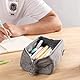 ZIPIT Lenny Federmäppchen | Großes Mäppchen für Schule und Büro | Etui, Kosmetiktasche mit breite Öffnung | Federmappe Grau