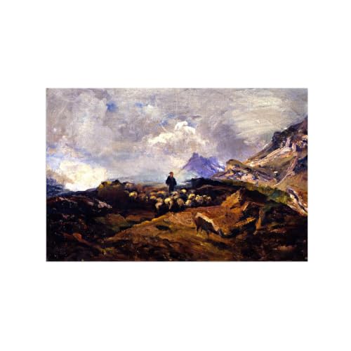 Tableau impressions sur toile Sheep 105x70cm art mural grand format sans cadre