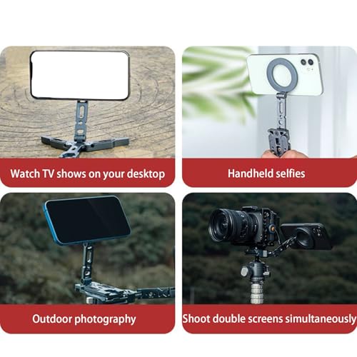 Support magnétique pour téléphone portable réglable pour vlogging sans vibrations