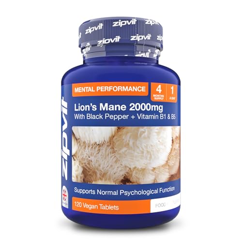 Zipvit Lion's Mane Mushroom Supplement Tablets
