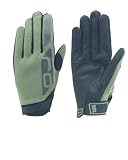 OJ Guanti da Moto FLEX, Guanto Corto Leggero, Tessuto Elasticizzato, Palmo in Scamosciato Sintetico, Touchscreen, Regolazione Polso (Verde, S)