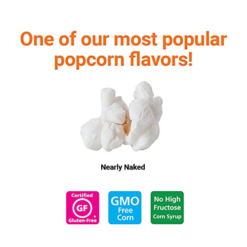 Popcornopolis Gourmet Popcorn Snack Bags, Pack of 24 Nearly Naked 0.55 Ounce Bags