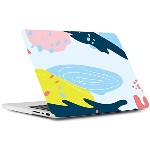 Image of TechTrendz Case Compatible with MacBook Pro 13 inch M2 A2338 Case A2251 M1 A2289 A2159 A1989 A1706 A1708 2024 2023 2022 2017 with Touch Bar, Hard Shell Case Cover -Light Theme-Colorful Graffiti Design