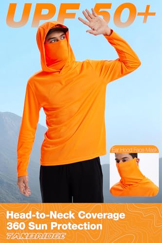 Image of 5 Pack Men's UPF 50+ Sun Protection Hoodie Shirts Long Sleeve Shirts Quick Dry Lightweight for Running Workout Hiking Fishing
