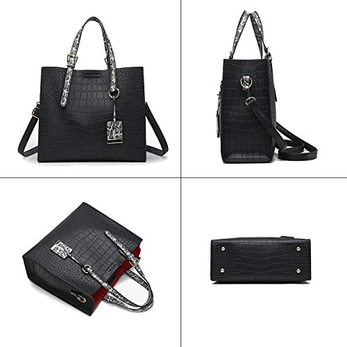 Bolso Tote de Mujer con Asa y Estampado Cocodrilo miniatura 3