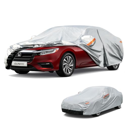 Image of GUNHYI 6 Layer Car Cover Custom Fit Honda Insight (2019-2026) Waterproof All Weather, Heavy Duty Outdoor Snow Sun Rain Uv Protection (Ships from US Warehouse, Delivery 3-8 Days)