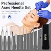 Professional Pimple Popper Tool Kit,10 PCS Blackhead Remover Kit,Extractor Acne Removal Kit for Easy Removal for Pimples,Comedone Extractor Tools for Removing Zit,Acne Removal Kit (Silver)