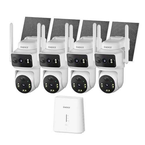 GAIEXCE Solar Dual Lens Security Cameras...
