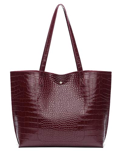 Image of Dreubea Women's Soft Faux Leather Tote Shoulder Bag from, Big Capacity Tassel Handbag