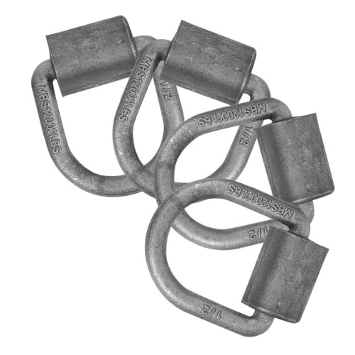 POPETPOP 4pezzi Anello Acciaio Battuto Da Quot Saldabile Su Anelli D'ancoraggio Chiusura Ad Anello d Connettore Ad Per Atv Camion e Camper