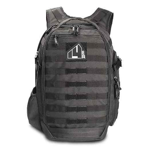 14er Tactical Backpack | 35L Capacity Rucksack, 3-Day Bug Out Bag | Flag Patch Panel & MOLLE Compatible PALS | Perfect EDC, Hiking, CCW, Laptop, Camping, Hunting, Survival, Military Grade