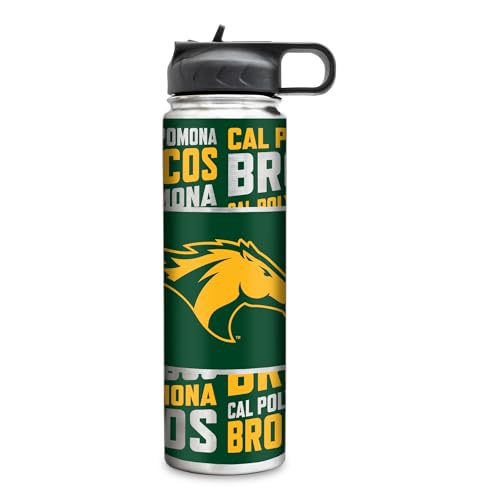 Rico Industries NCAA Cal Poly Pomona Broncos Standard 22oz Stainless Steel Tumbler with Lid - Great For Coffee, Tea, Water or Cocktails