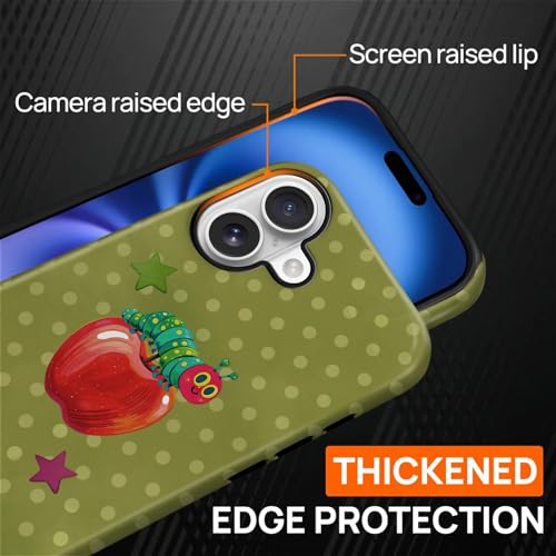 casesok for iPhone 17 Case,Compatible with MagSafe,Dual-Layer Hard Shell + Silicone Cover,Full Body Protection Shockproof Case for iPhone 17-Retro Patchwork Green Fruit Ladybug by casesok - Used condition - Image 6