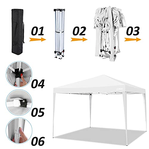 Image of COBIZI 10x20 Pop up Canopy Tent for Parties, Carry Bag,6Walls,4Sandbags g