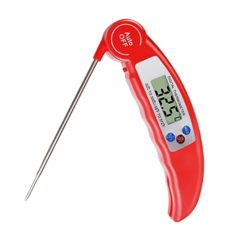 Thermomètre de Cuisine Professionnel avec Lecture Instantanée en 3s, Précision de ±0,1°C, Écran LCD Rétroéclairé, Thermomètre Cuisson, Idéal pour Viande, BBQ, Huile et Eau