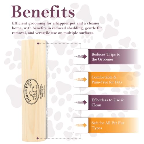 SleekEZ Dog Brush, Cat Brush, & Horse Brush | Pet Hair Removal Tool | Dog Grooming Kit & Pet Supplies | Dog Grooming Supplies - Image 10