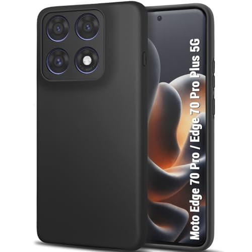 Image of TheGiftKart Sleek Back Cover Case for Motorola Moto Edge 70 Pro 5G | Slim Fit Protective Design | Ultra Matte Finish | Camera Protection Bump | Soft Back Cover for Moto Edge 70 Pro (Silicone, Black)