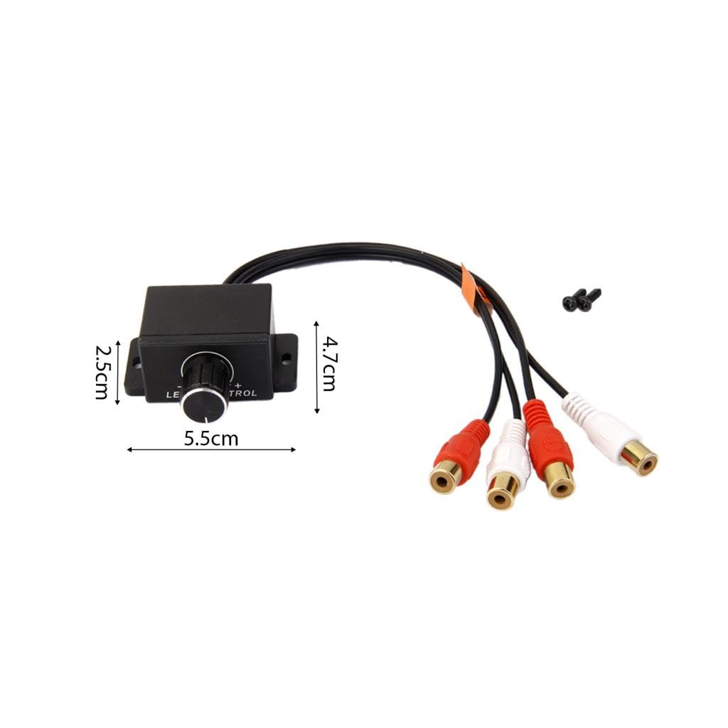1 piece RCA Regolatore 'amplificatore Del Telecomando Per Auto Cavo a Manopola Dei Bassi Per Il Controllo Del Volume 'amplificator