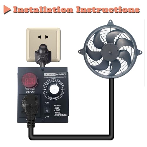 Generic AC MOTOR SPEED CONTROLLER Ac Variable Speed Controller, 120V~220V 15A 4000W, Variable Speed Controller & Fan Speed Controller With Rheostat,Variable Voltage Regulator Router thumb #5