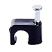 Gardner Bender PCS-3600 Masonry Coaxial Staple, ? Inch., Clip-on, Secures RG-6 / RG-6Q / RG-59, Polyethylene - UV Resistant, Splinter Free, 50 Pk., Black