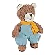 Sterntaler 3052002 Mini-Spieltier Bär Ben, Integrierte Rassel, Für Babys ab der Geburt, 17 cm