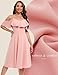 Bbonlinedress Womens Off The Shoulder Homecoming Prom Formal Cocktail Graduation Wedding Guest Bridesmaid Midi Dress Blush L