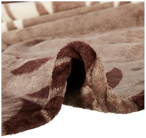Image of amazon basics Plush Blanket | Double Size | 300 GSM 100% Polyester| Super Soft & Cozy (Light Brown)