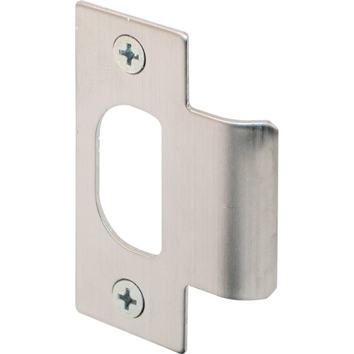 Prime-Line E 2299 Stainless Steel Standard T-strike Door Strike Plate 2-1/8 In. Hole Spacing Chrome Plated (Single Pack)