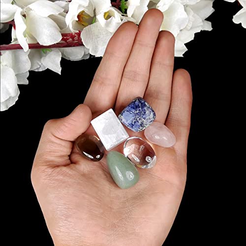 Image of Reiki Crystal Products Certified Natural Crystal Tumble Stone Kit | Multiple Crystal Stone Sets for Meditation, Reiki, Chakra & Spiritual Practices