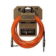 Superior Signal: Experience pristine audio quality with the Orange guitar cable for electric, bass, and acoustic guitar. Robust shielding ensures professional, interference-free audio. Ultimate Durability: This 6.5mm angled Orange Crush lead is built...