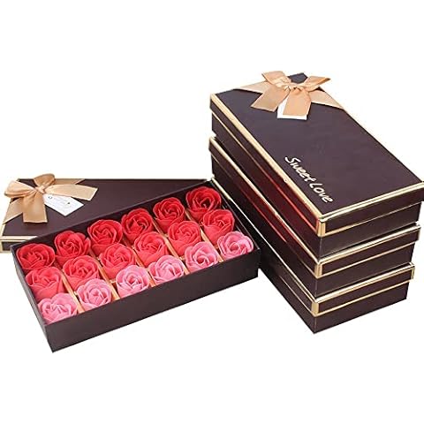 Bath 18 Pieces Party Wedding Scented Soap Body Rose Petal Gift Home Decor Trellis Plants Room (B-b, One Size) Cover