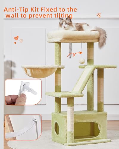 Image of Taoqimiao Cat Tree, 38.5In Cat Tower for Indoor Cats, Suitable for Kittens