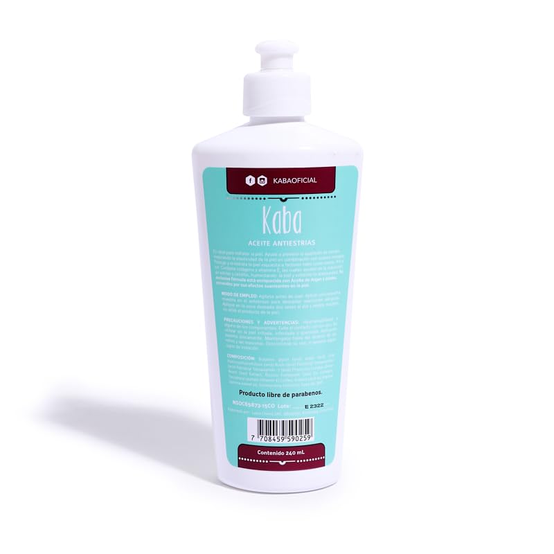 Miniatura 5 de D'Luchi Aceite de estrías Kaba, eliminación de cicatrices, probado por dermatólogos, enriquecido con colágeno y vitamina E, hidrata la piel, no