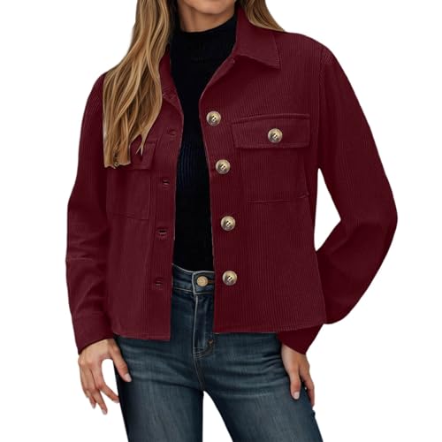Veste courte décontractée à col montant et doubles poches pour l'automne et l'hiver