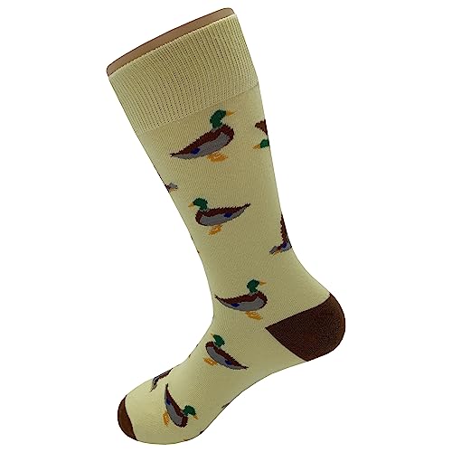 Mallard Duck Dress Socks Funny Novelty Crazy Fun Design Men Size 8-12 Cotton Casual Crew Colorful Funky Fancy Socks Gift for Men3