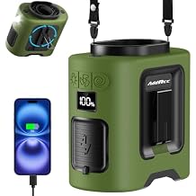 Portable Waist Fan, 14500mAh Rechargeable Battery, 67Hrs Cooling Belt Fan, Powerful Speed, 360 Rotation, Hands-Free Clip On Waist With LED Light for Work Gift Camping Travel Outdoor Co-brand MORECORE