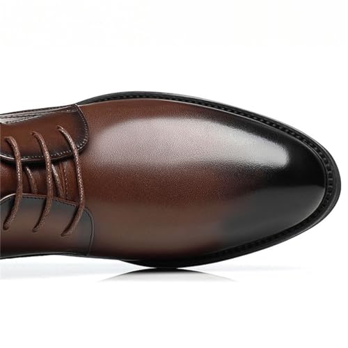 Men's Formal Oxfords Leather Height Increase Shoes Lace-Ups Classic Business Shoes Non-Slip Elevator Shoes for Office Wedding3