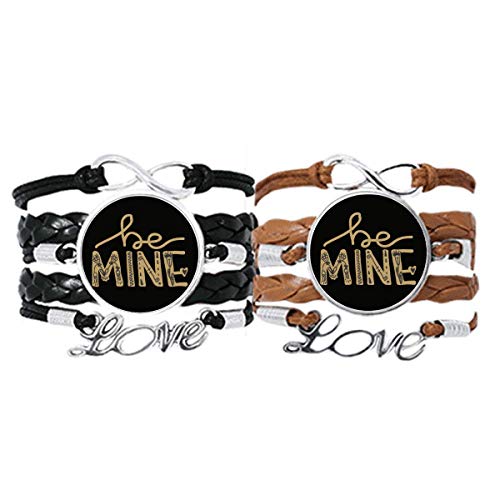 Bracelet amour couple cuir corde be mine pour célébrer les sentiments purs