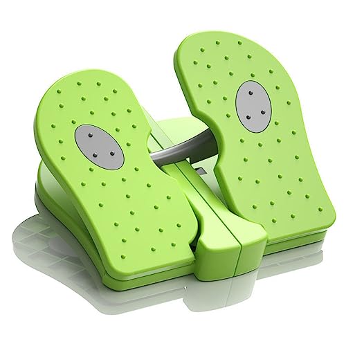 Macchina per esercizi a pedale, mini attrezzo portatile per esercizi a pedale portatile pieghevole passo-passo pieghevole sotto la scrivania in nylon rinforzato per anziani (Verde)