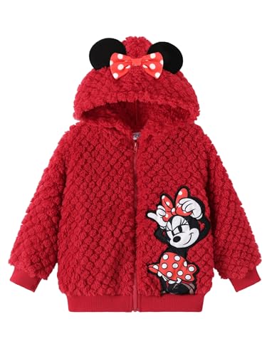 Image of Disney Girl /Boy Fleece Jacket Zipper Sherpa Fuzzy Hoodie Winter Coat 2-13Y