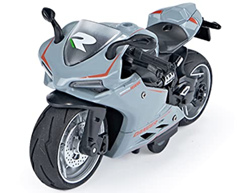 Gilumza Pull Back Motorcycle Toys, Pullback Gift With Music Light, Race Motorcycles Toy For Boys Kids Age Over 3 4 5 6 7 8 Year Old (Grayorange) #TOP8