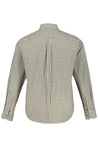 JP 1880 Herren große Größen Menswear L-8XL Karohemd, Trachten, Langarm, Buttondown-Kragen, Modern Fit, bis 8 XL dunkel Oliv 6XL 748509120-6XL